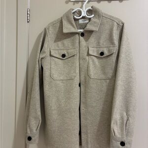 Men's Light Gray Shirt Shaket